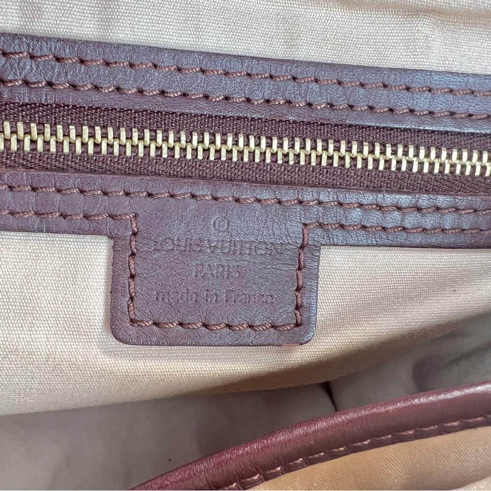 Louis Vuitton Lucille GM Bag in Red Mini Lin Monogram Canvas - Vintage - Picture 11 of 12